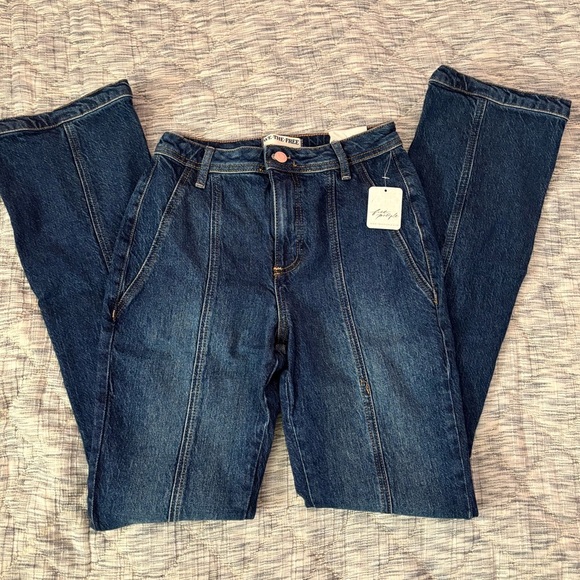 Free People Denim - Free People High Rise Flare Jeans Sz 25 NWT | We The Free Curvy High Rise Jeans-